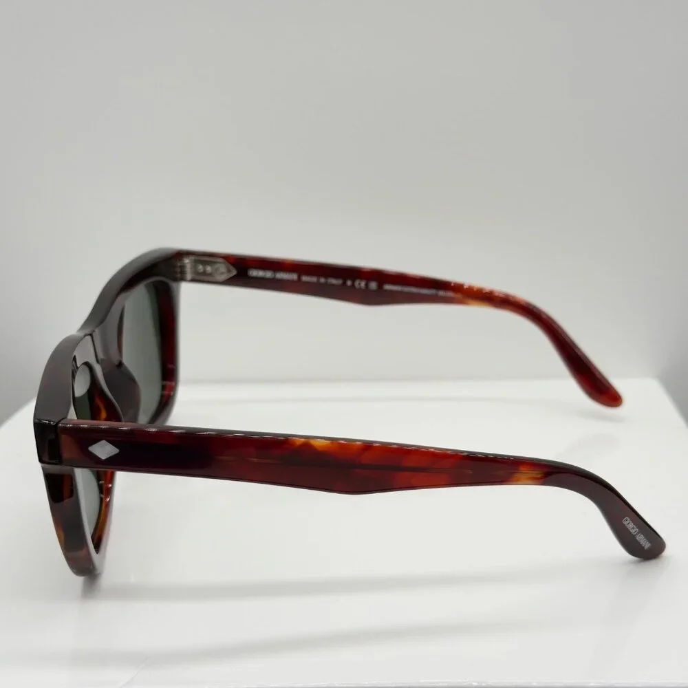 Georgio Armani AR8171 Red Havana Tortoise Frame Green Lenses Sunglasses - Picture 3 of 11